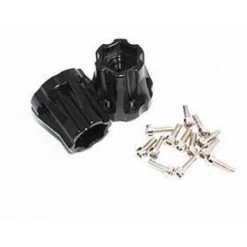 APS Hex Wheel Hubs 18mm Black 2 Pcs.