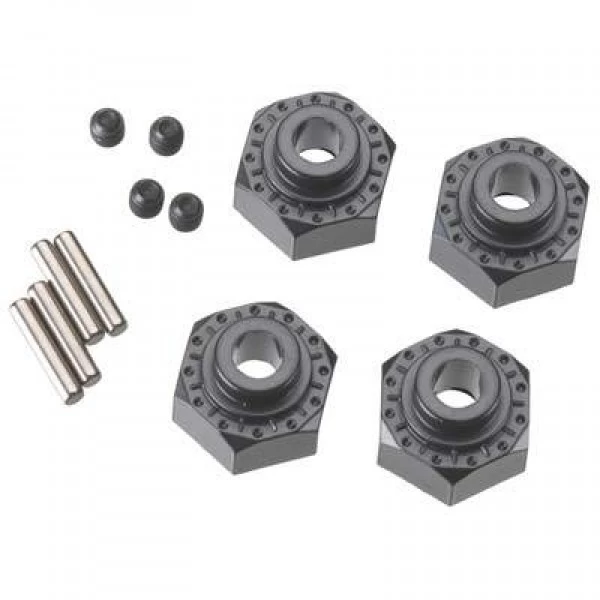 Axial 12mm Aluminum Hubs, Black (4) 1 Axial 12mm Aluminum Hubs, Black (4)
