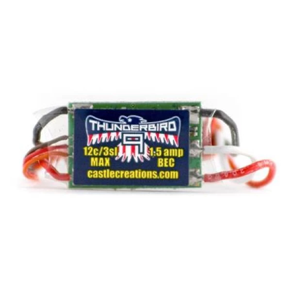 Castle Creations Thunderbird Brushless ESC, 9 Amp, 15V 1 Castle Creations Thunderbird Brushless ESC, 9 Amp, 15V