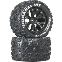 Duratrax Sidearm MT 2.8" Mounted 1/2" Offset C2 Tires, Black (2)