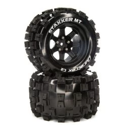 Duratrax Front/Rear Stakker MT 2.8" Mounted Tires, C2 14mm, Black (2)