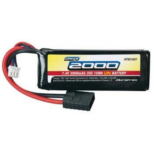 Duratrax LiPo Battery 2000mAh 25C 7.4V (2S) With Traxxas Connector 1 Duratrax LiPo Battery 2000mAh 25C 7.4V (2S) With Traxxas Connector