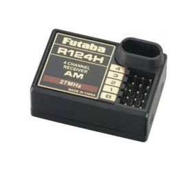 Futaba R124H 4-Channel AM Reciever, 27MHz Without Crystal