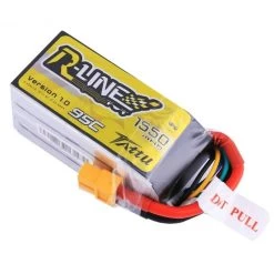 Gens Ace Lipo Battery, 1550mAh 95C 14.8V (4-Cell) With XT60