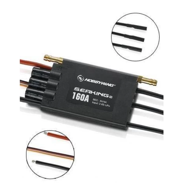 Hobbywing SEAKING PRO 160A ESC (2S-6S) 1 Hobbywing SEAKING PRO 160A ESC (2S-6S)