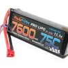Power Hobby 7600mAh 11.1V 3S 75C Lipo Battery With Hardwired T-Plug Connector