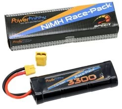 Power Hobby 7.2V 6-Cell 3300mAh NiMH Flat Battery W/XT60 & TRX HC Plug