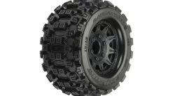 Pro-Line Badlands MX28 2.8" All Terrain Tires Mounted On Raid Black (2)