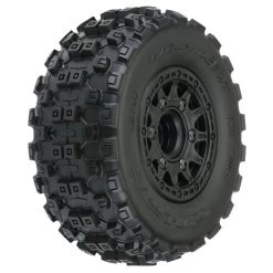 Pro-Line Badlands MX SC 2.2"/3.0" M2 All Terrain Tires On Raid Black Hex Wheels (Slash) (2)