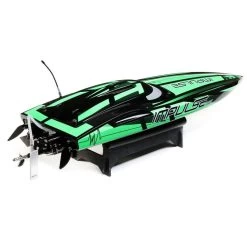The Pro Boat Impulse 32" Brushless Deep-V RTR Boat With Smart, Black/Green -Remote Control Toys pro boat prb prb08037t1 08