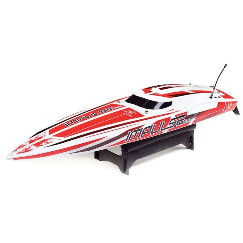 The Pro Boat Impulse 32" Brushless Deep-V RTR Boat With Smart, White/Red 1 The Pro Boat Impulse 32" Brushless Deep-V RTR Boat With Smart, White/Red