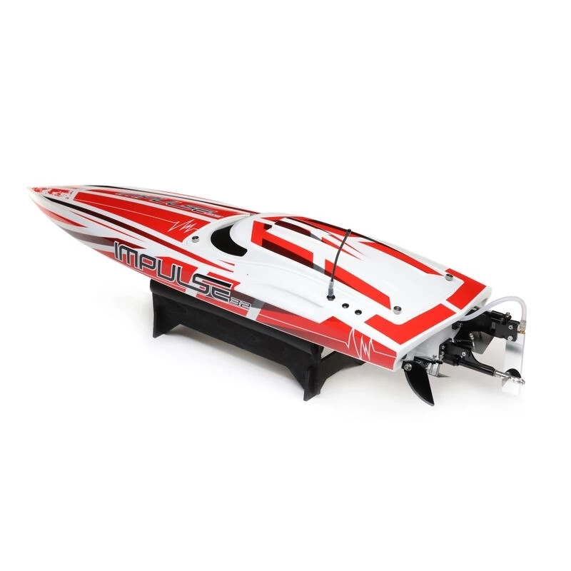 The Pro Boat Impulse 32" Brushless Deep-V RTR Boat With Smart, White/Red 10 The Pro Boat Impulse 32" Brushless Deep-V RTR Boat With Smart, White/Red - Image 10