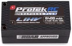 Protek RC 4S 15.2V 6400mAh 130C Low IR Si-Graphene+ HV Shorty Lipo Battery