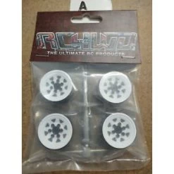RC4WD Stamped Steel 1.0" Stock Beadlock Wheels, White, (1/18 Gelande II/ SCX24) (4)
