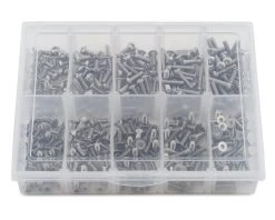 Samix Stainless Steel M3 Flat Head/Button Head Screw Set With Storage Box (350)