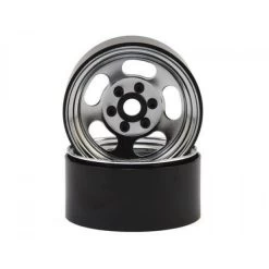 SSD RC Slot 1.9” Steel Beadlock Wheels With 12mm Hex, Chrome (2)