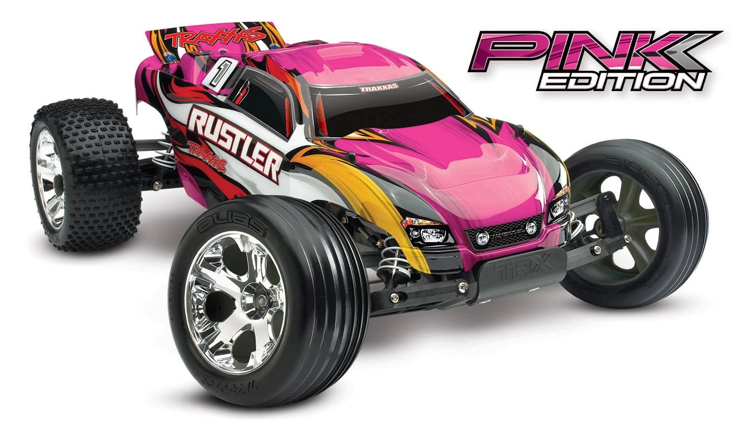 Rustler 1/10 Scale Stadium Truck With TQ 2.4 GHz Radio System, Pink 1 Rustler 1/10 Scale Stadium Truck With TQ 2.4 GHz Radio System, Pink