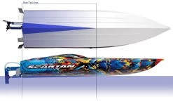 Spartan 1/10 Brushless Electric 36" Race Boat, Blue -Remote Control Toys traxxas tra57076 4 blue 07