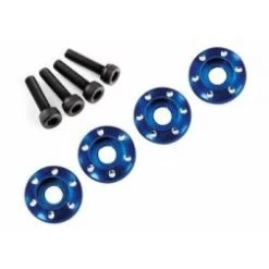 Traxxas Aluminum Wheel Nut Washers, 3x12mm CS, Blue (4)