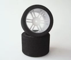 Xceed RC Pre-Glued 1/10 Rear Tires On White Wheels. 35 Shore Italian Foam (2)